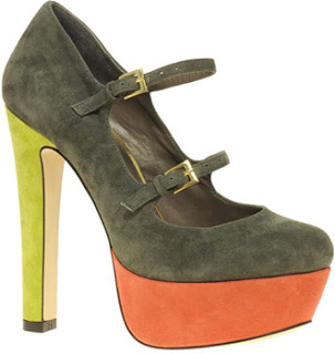 ASOS PACE Suede Double Strap Platform High Shoe