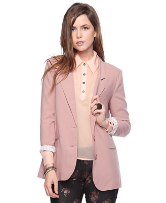 Нежно-розовый пиджак FOREVER21