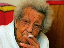 Бросила курить в 102 года