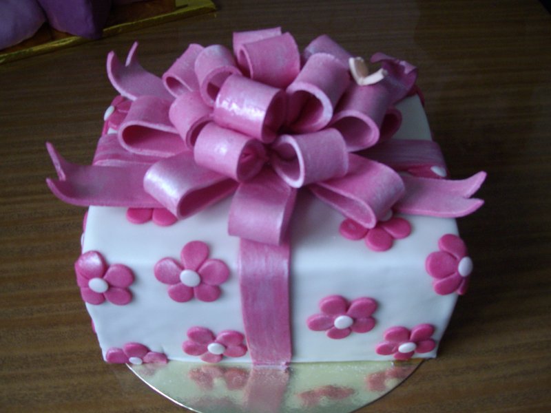 Торт в форме подарка фото