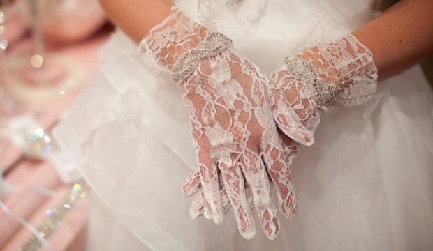 Свадебные перчатки фото