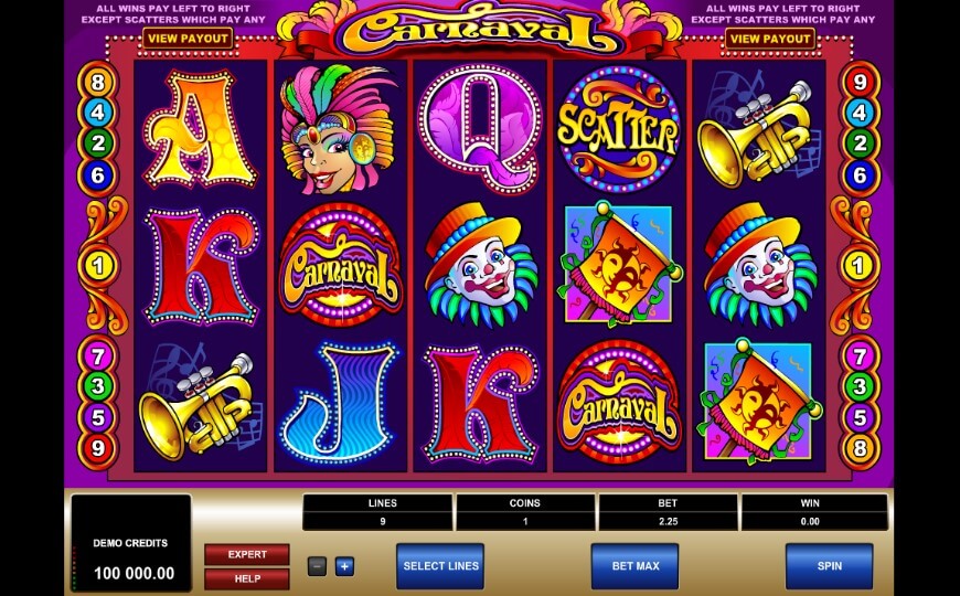 Игровой слот Carnaval от Microgaming