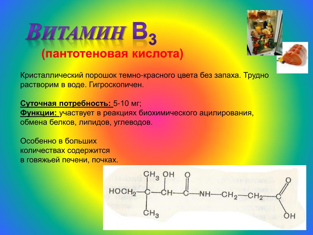 Что такое пантотеновая кислота?