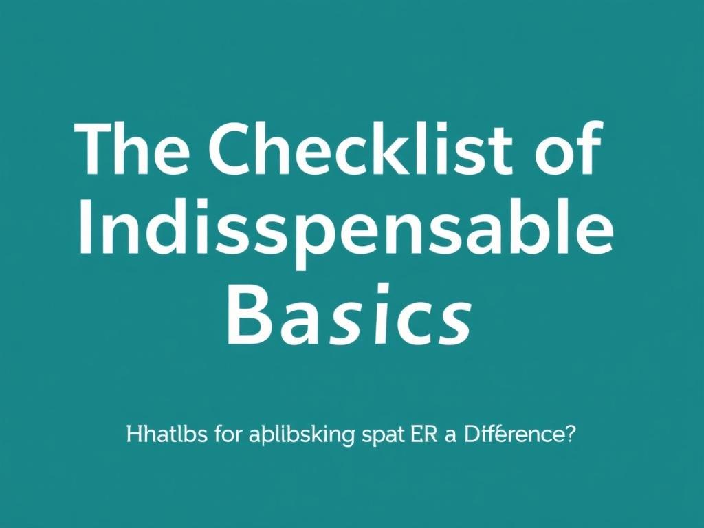     La Checklist des Basics Indispensables. Checklist para la salud y bienestar: cuidados que marcan la diferencia