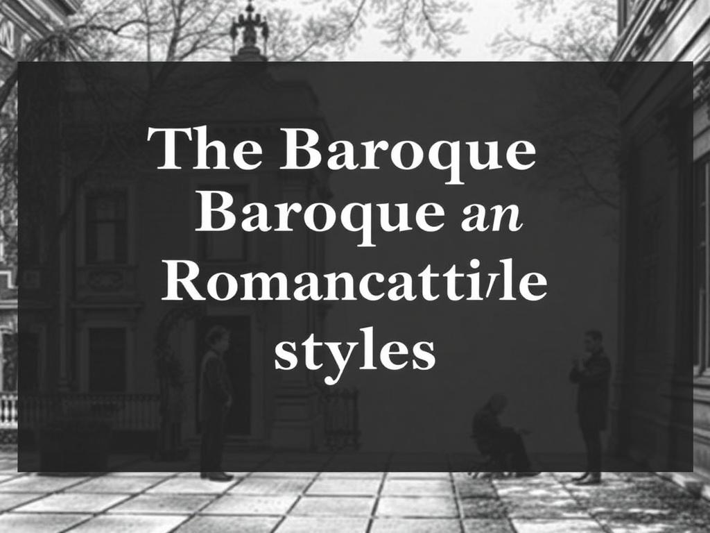    Le style baroque et romantique.. Étapes pratiques pour étudier ou écrire dans ces styles