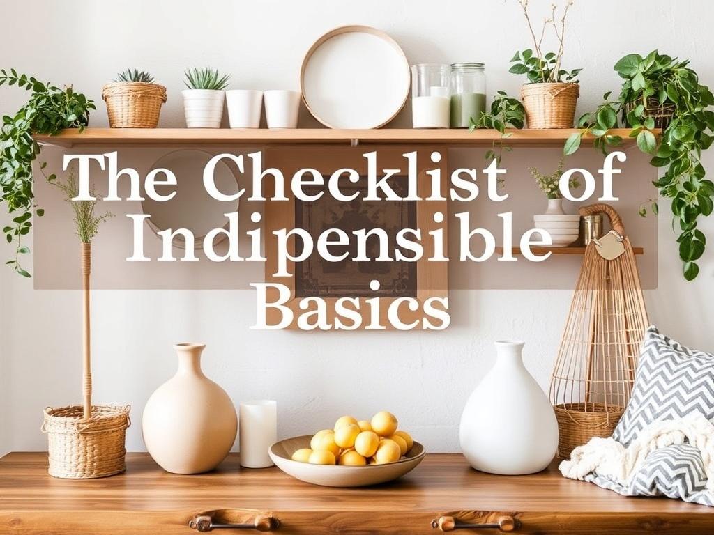     La Checklist des Basics Indispensables. Checklist para el hogar: tranquilidad diaria