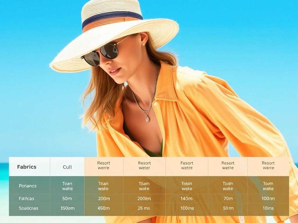     Resort Wear That's Actually Chic and Not Cliché. Fabrics matters: tabla comparativa de tejidos para resort wear