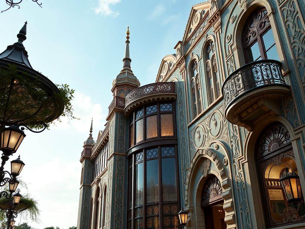     Jugendstil in der Mode und Architektur. Jugendstil in der Architektur
