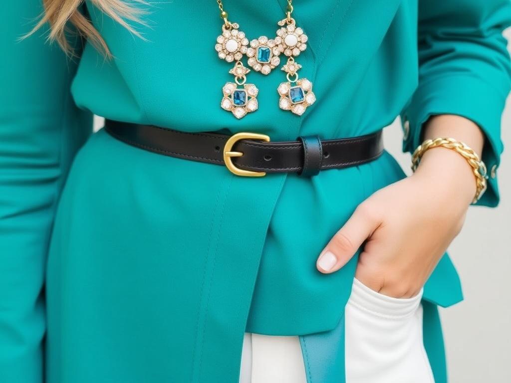     Accessoires die wirken: Statement-Schmuck und auffällige Gürtel. Auffällige Gürtel: cinturones que hablan por ti