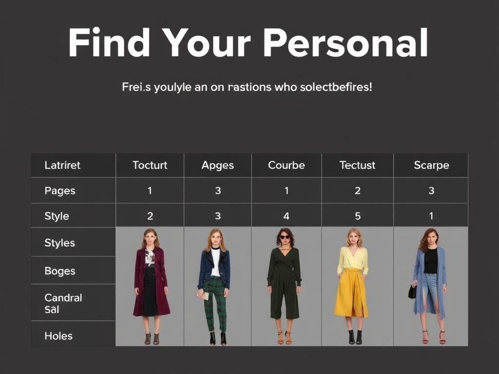     Personal Style finden: Wie du deine modische Identität entdeckst. Tabla comparativa de estilos base