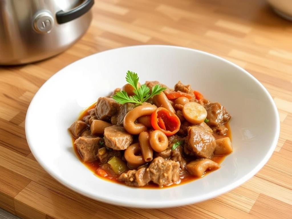 Ready-made stewed meatфото