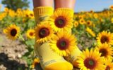 Носки с подсолнухами: солнечное настроение