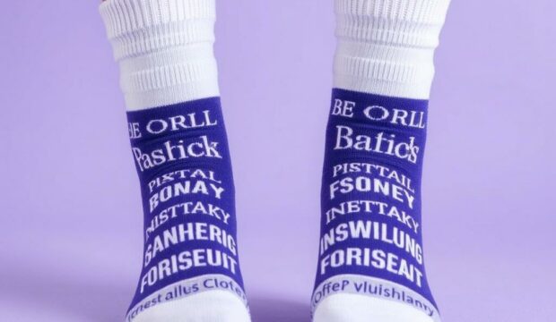 Носки с фразами: слова в моде