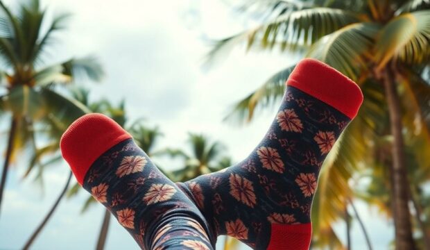 Носки с пальмами: отпускное настроение