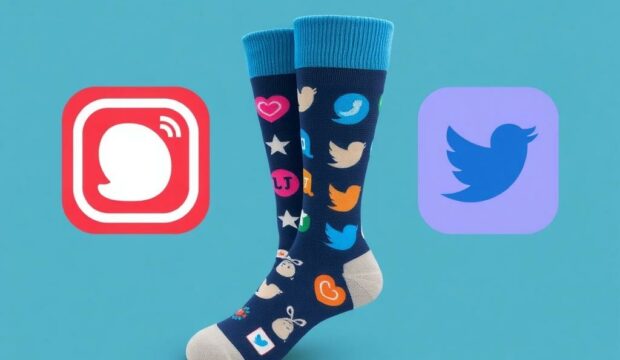 Носки с логотипами соцсетей: онлайн‑идентичность в шаге от подошвы