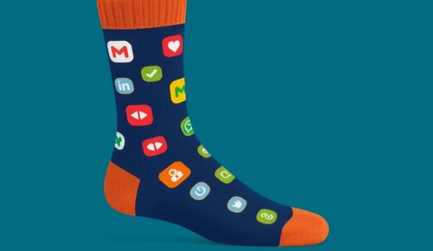 Носки с иконками приложений: смартфонный стиль