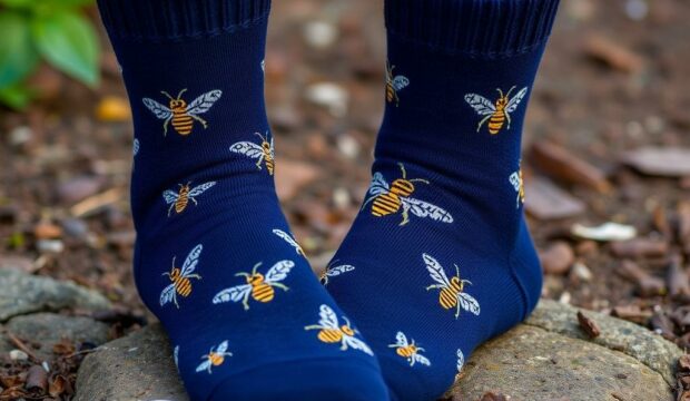 Носки с пчёлами: трудолюбие и стиль