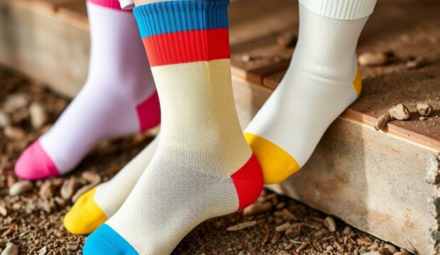 Носки с контрастом: яркость решений