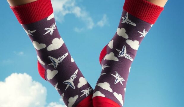 Носки с самолётами: авиационная тематика