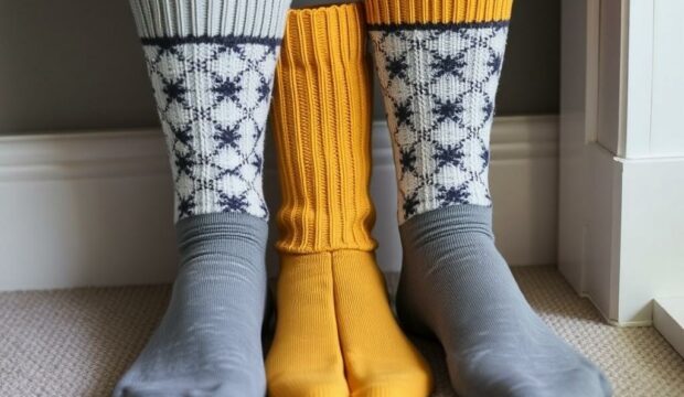 Носки с структурами: организация образа