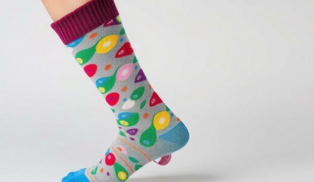 Носки с полихромом: многоцветие принта