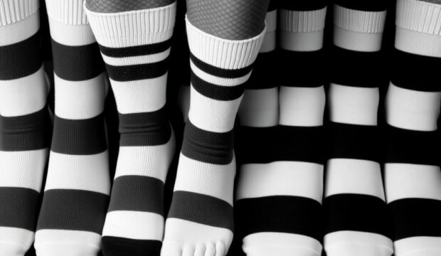Носки с монохромом: одноцветность образа