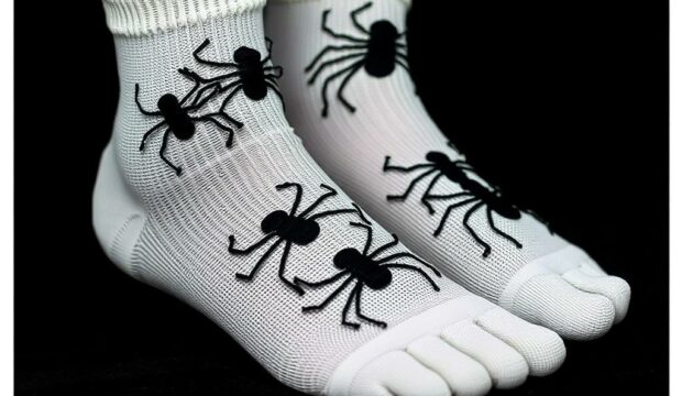 Носки с пауками: готический шик