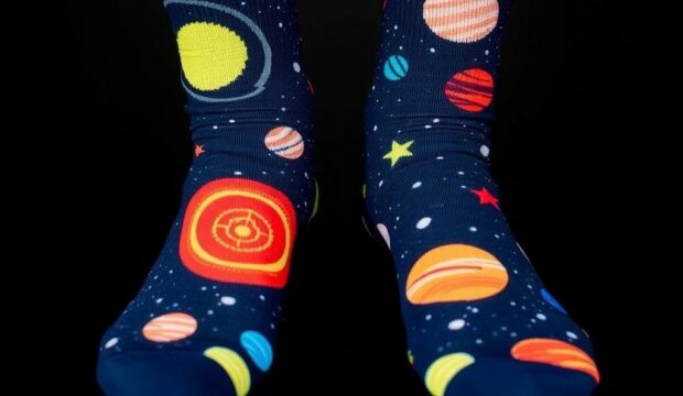 Носки с планетами: вселенная на ногах