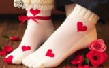Носки с поцелуями: романтика на ногах