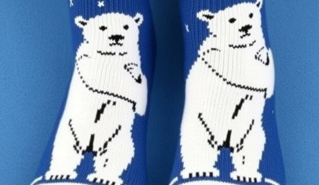 Носки с полярными медведями: арктический шик