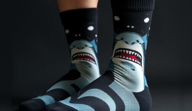Носки с акулами: смелость и сила