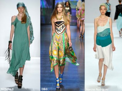мода 2012, асимметрия, тенденции моды весна 2012