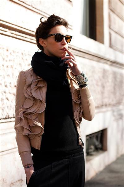 кожаная куртка, девушка в кожаной куртке, модная куртка 2012