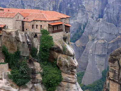 Метеоры, Греция, монастыри в скалах