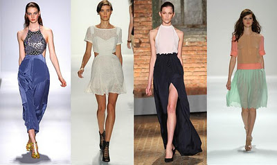 вырезы, мода 2012, тенденции моды весна 2012