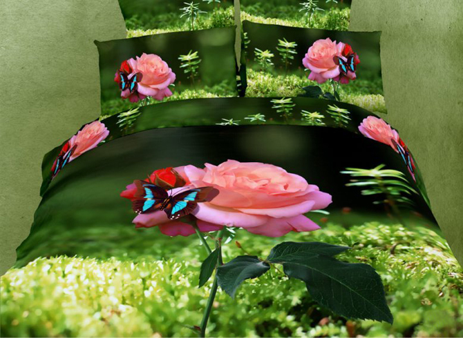 Постельное белье с розами 3д фото