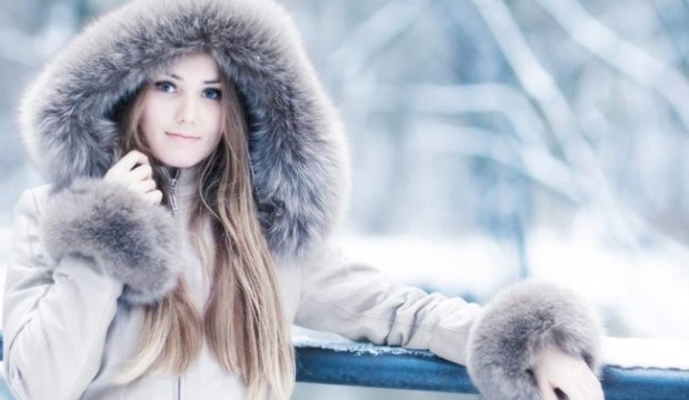 Девушка в зимней шубе фото