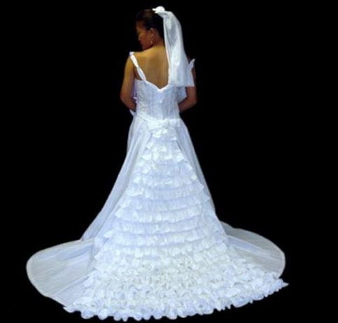 Свадебное платье из парашюта