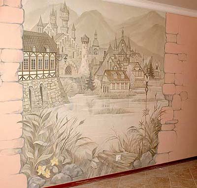 Роспись стен в интерьере своими руками техника для новичков