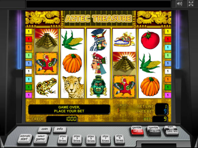 Обзор игрового аппарата Aztec Treasure