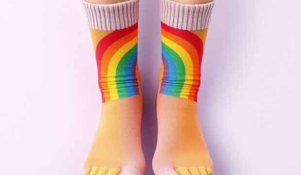 Носки с радугой: яркость эмоций — как цвет становится темой дня