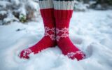 Носки с первым снегом: начало зимы