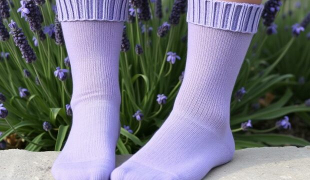 Носки с лавандой: провансальский шарм