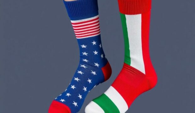 Носки с флагами стран: патриотичный аксессуар, который носит историю на подошве