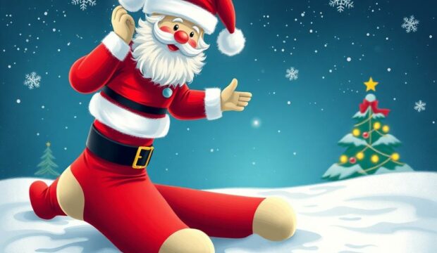 Носки с Санта‑Клаусом: веселье и радость