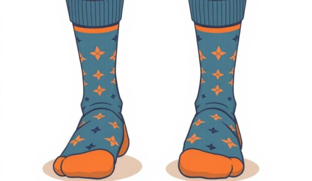 Носки с векторами: направление стиля