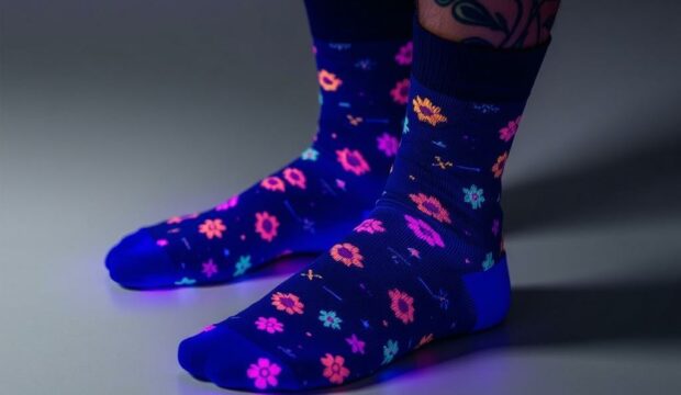 Носки с яркостью: интенсивность принта — как выбрать рисунок и как он работает на вашем образе