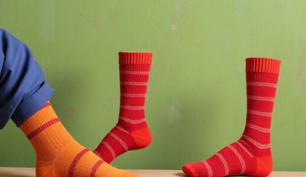 Носки с ритмом: музыка линий