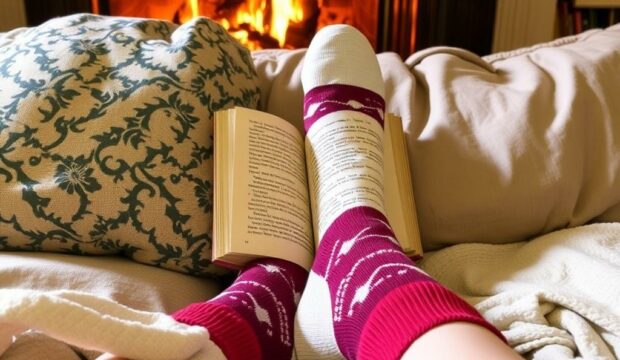 Носки для чтения: уют дома