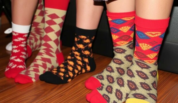 Носки для вечеринки: смелые принты и цвета